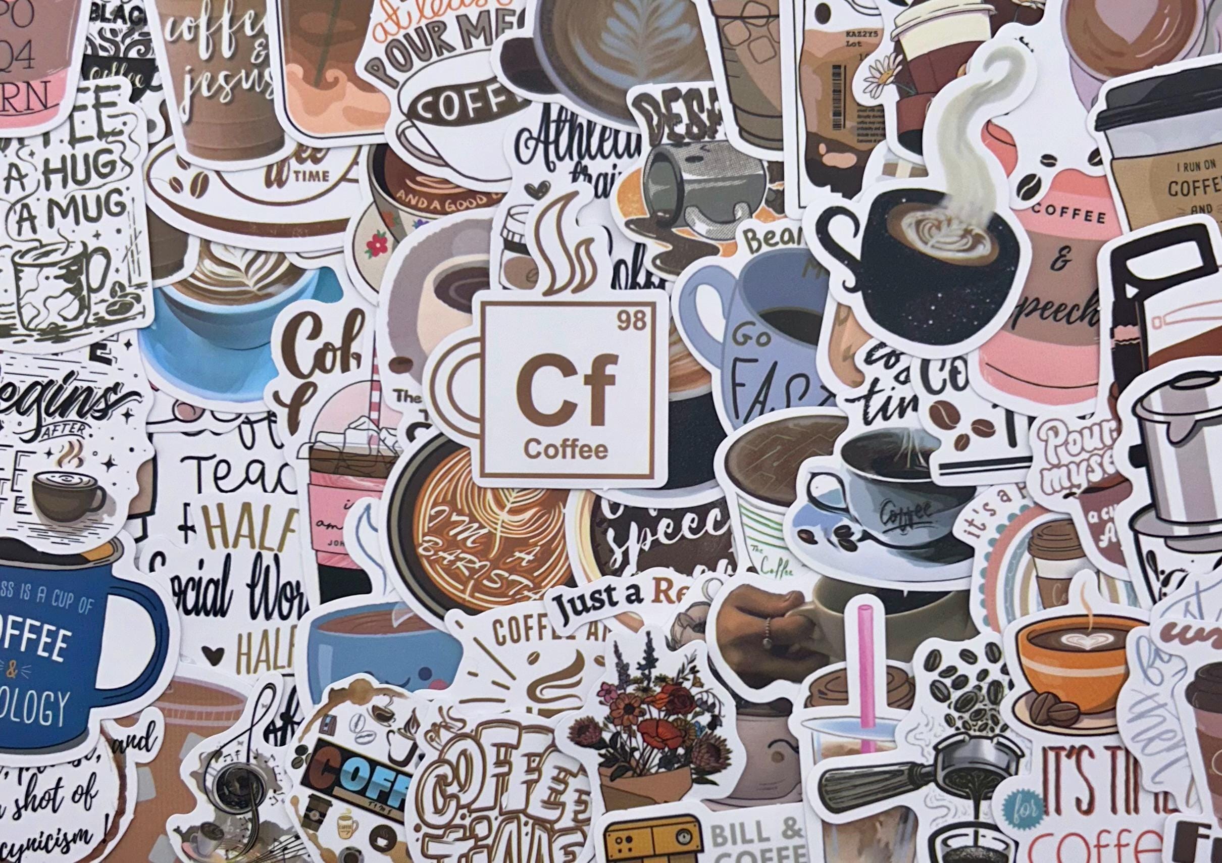 Coffee Lover Sticker Pack: Espresso, Latte & Cafe Vinyl Decals for ...
