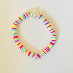 Trendy preppy colorful flower braclet