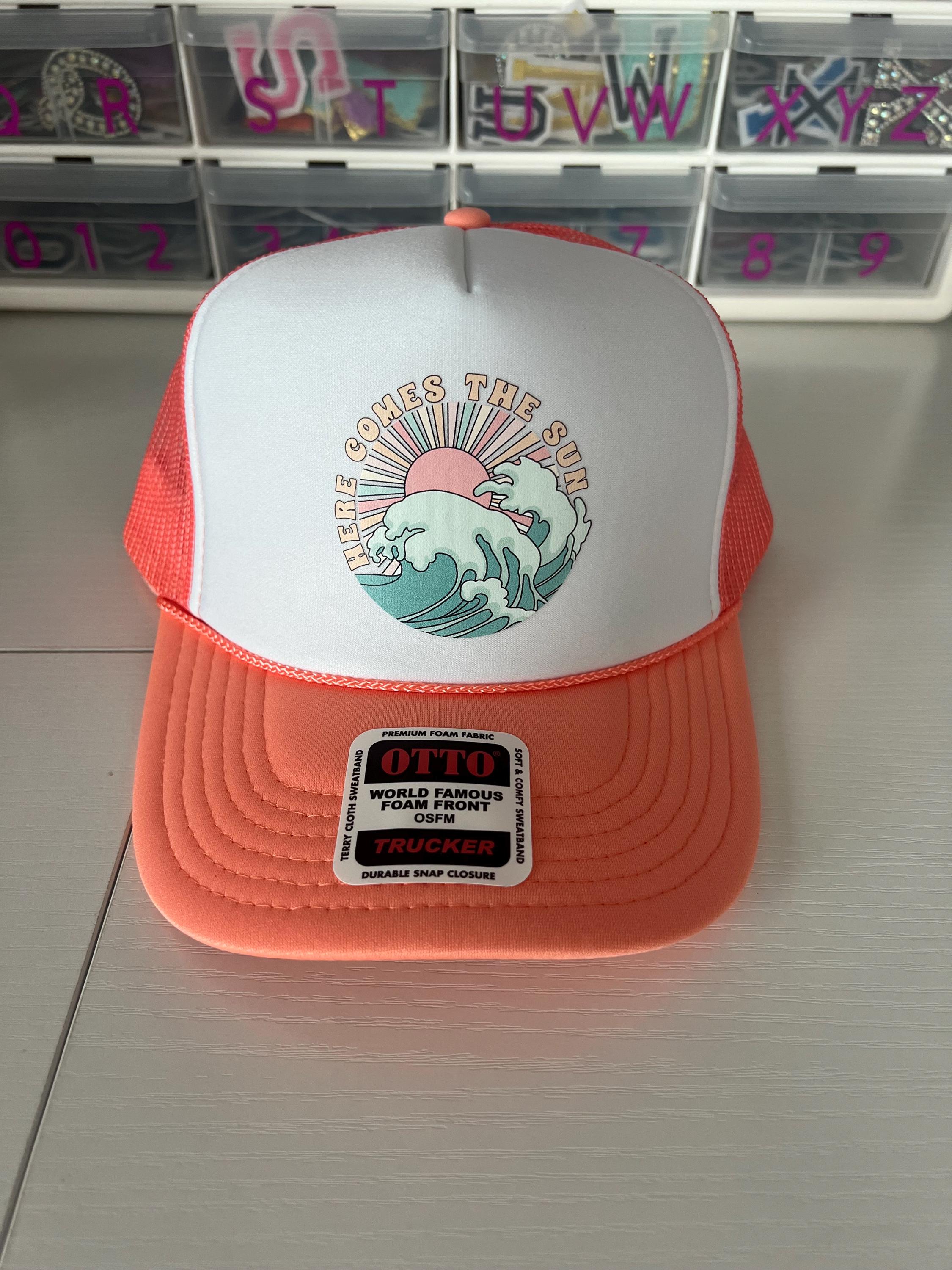 帽子 always coral pattern trucker cap 帽子 always coral pattern trucker cap always coral pattern