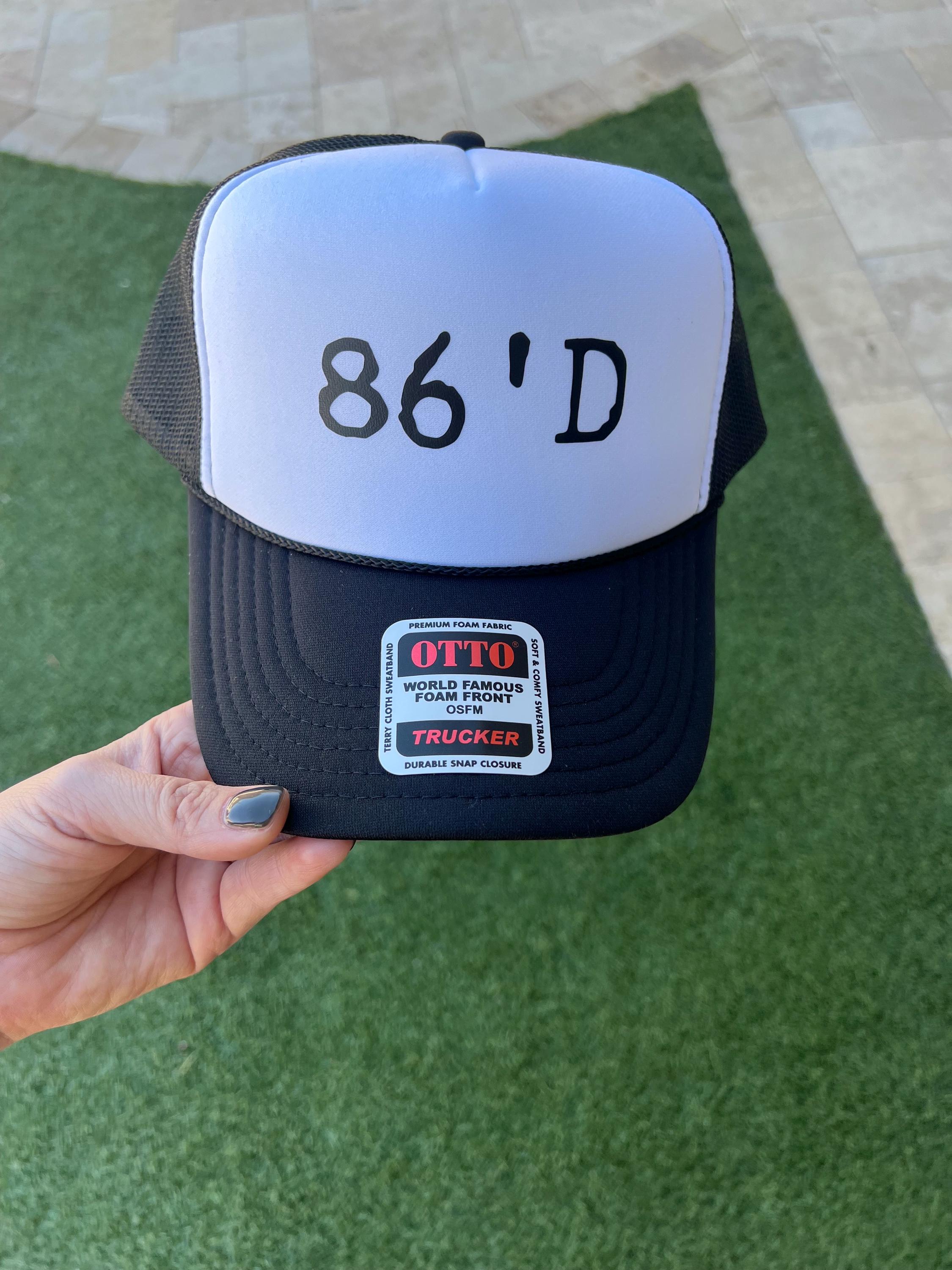 Black and White “86'd” Trucker Hat - Etsy