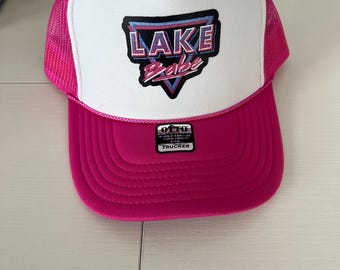 Hot Pink “Lake Babe” Trucker Hat  – Beach, Pool, Summer, Vacation, Spring Break, Lake, River