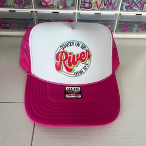 Hot Pink “Errrbody on the River Getting Tipsy” Trucker Hat  – Beach, Pool, Summer, Vacation, Spring Break, Lake, River