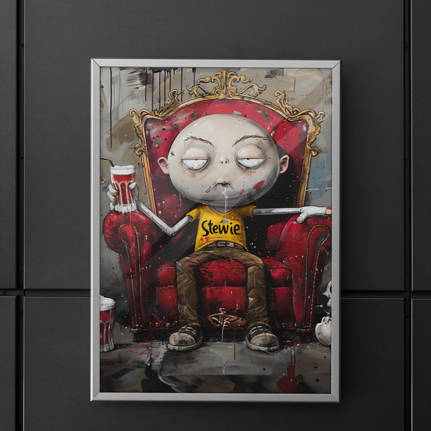 Stewie's Throne - A Darkly Comedic
