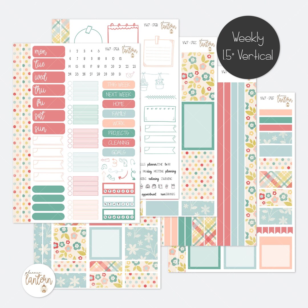 Weekly Planner Stickers | Erin Condren - 1.5" Vertical | 176 - Etsy
