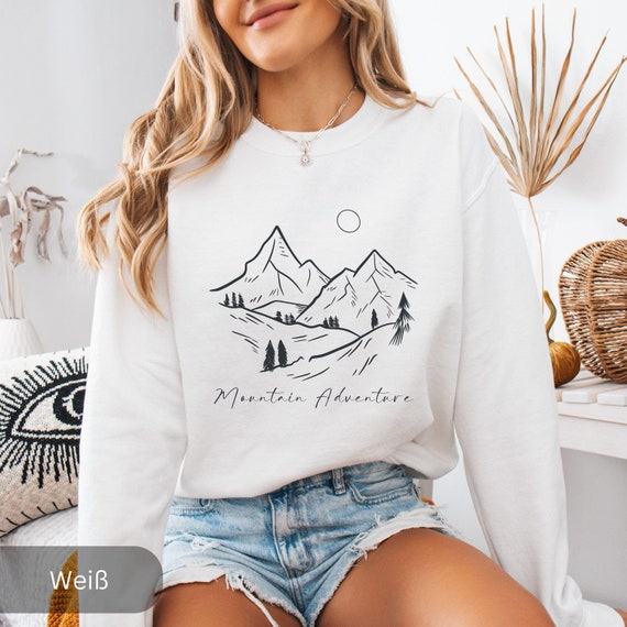 Bequemer Mountain Adventure Pullover, Berg Abenteuer Sweater, Herbst Sweatshirt, Herbstkleidung, Geschenk für Wanderer, Geburtstagsgeschenk