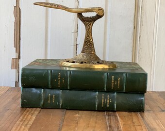 Vintage Brass Ornate Pedestal Nutcracker