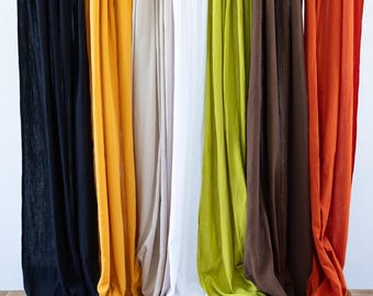 Gardinen aus Baumwolle Musselin, Boho Vorhang, Gardinen Landhausstil
