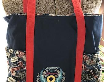 Navy Themed Tote Bag