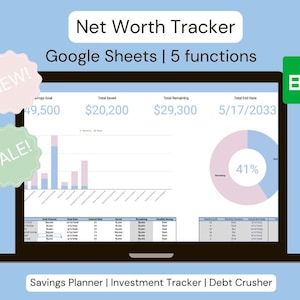 Net Worth Tracker | Personal Finance Tool, Budget Planner & Wealth Management, Track Savings + Expenses Effectively