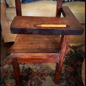 Rustic Vintage Doll&#39;s School Desk with Moveable Desk Top