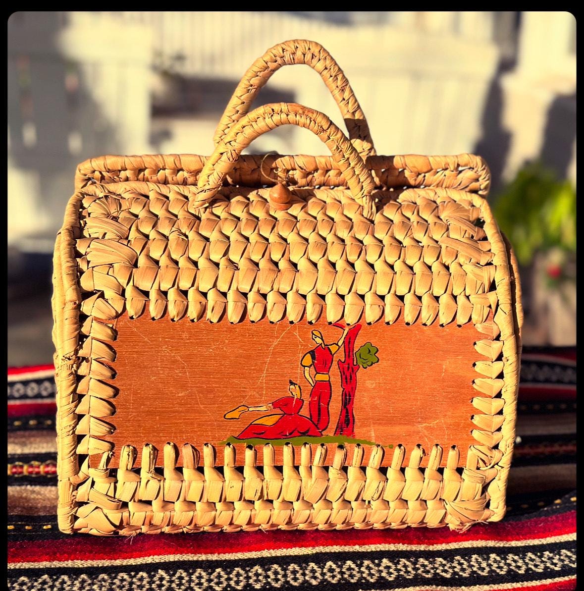稀少☆50's Straw Bag 50年代 ストローハンドバッグ 稀少☆50´s Straw Bag 50年代 ストローハンドバッグ