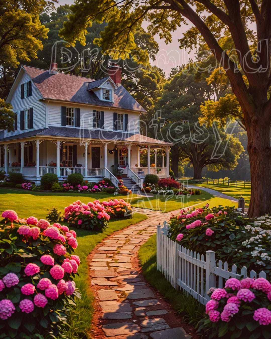 American Farmhouse Wall Art | Rustic Country Home Print | Vintage ...