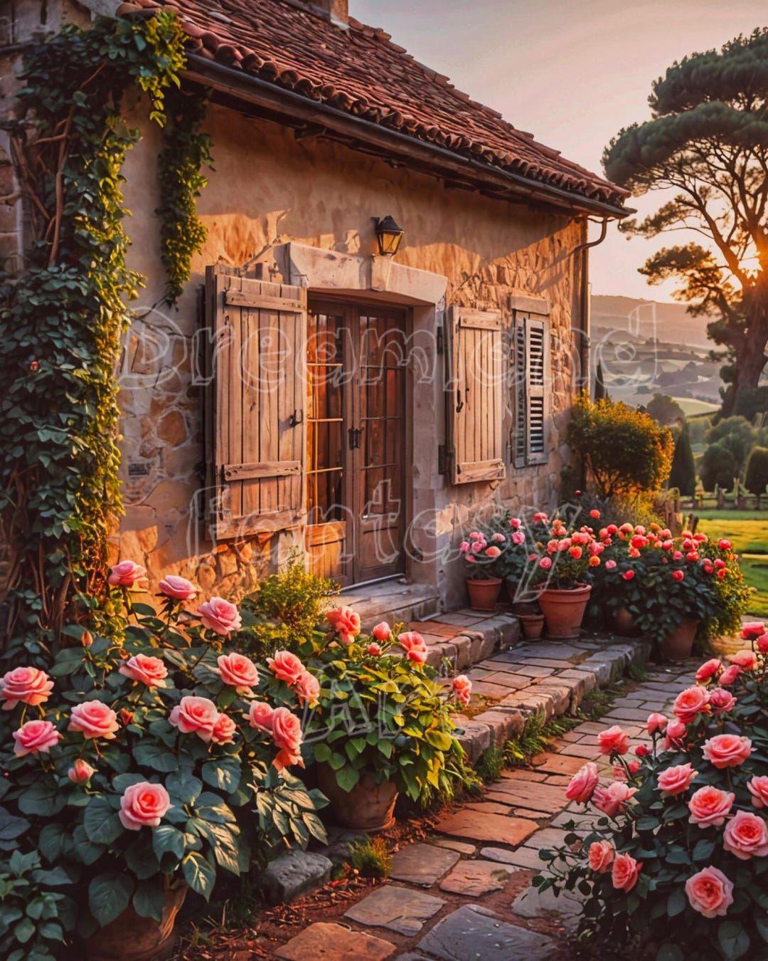 Tuscany Wall Art Print | Italian Countryside Home | Rustic Farmhouse ...