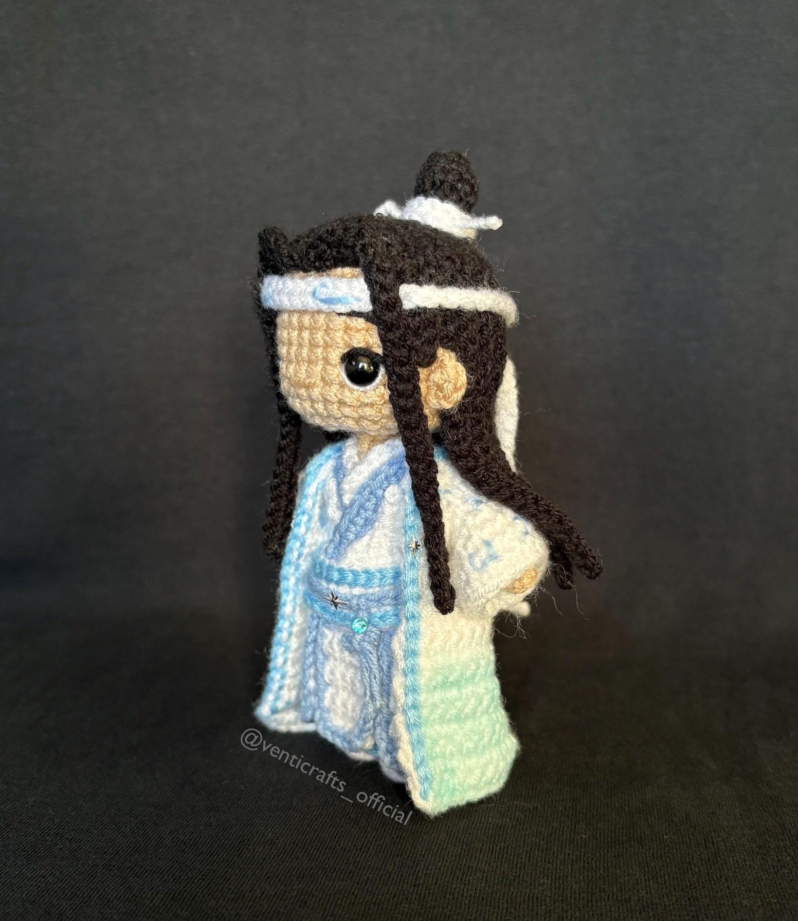 Lan Wangji Crochet Pattern PDF for Mo Dao Zu Shi Inspired Doll