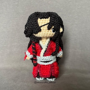 Hua Cheng crochet doll/keychain - Heaven Official’s Blessing inspired amigurumi