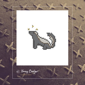 Honey Badger Cross-Stitch Pattern