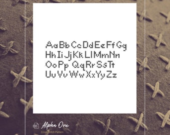 Alpha One -  Alphabet Downloadable Cross-Stitch Pattern