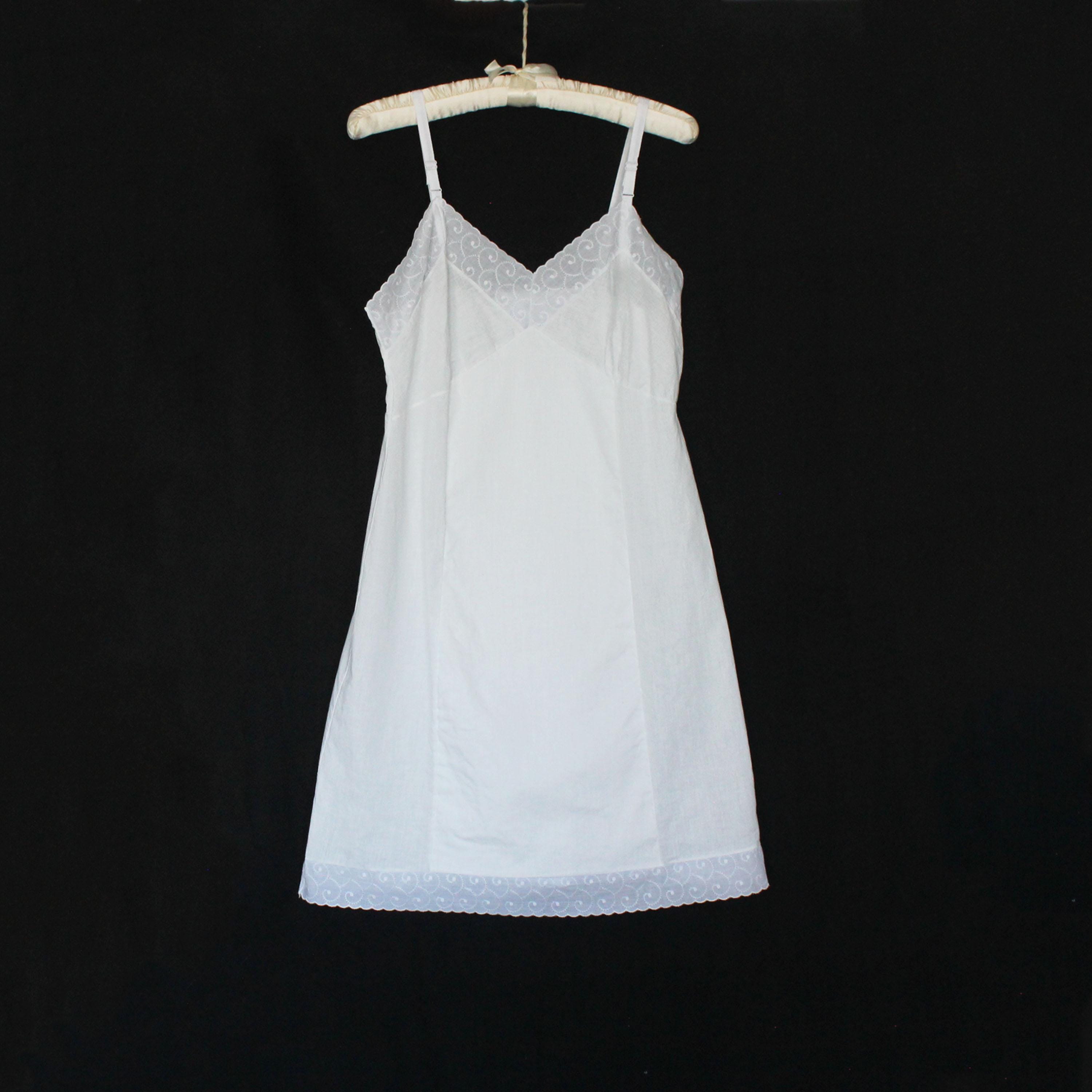 White Cotton Full Slip - Etsy