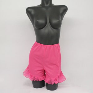 60s Red Ruffled Lace Nylon Pettipants
