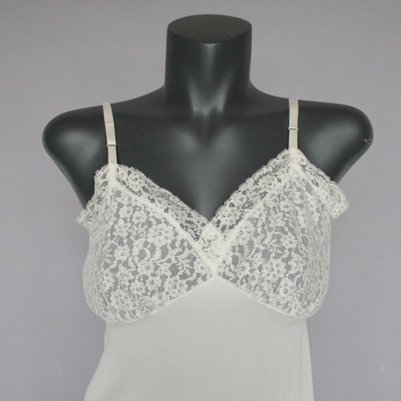 60's Beige Full Slip with Lace Bodice / Van Raalt… - image 3