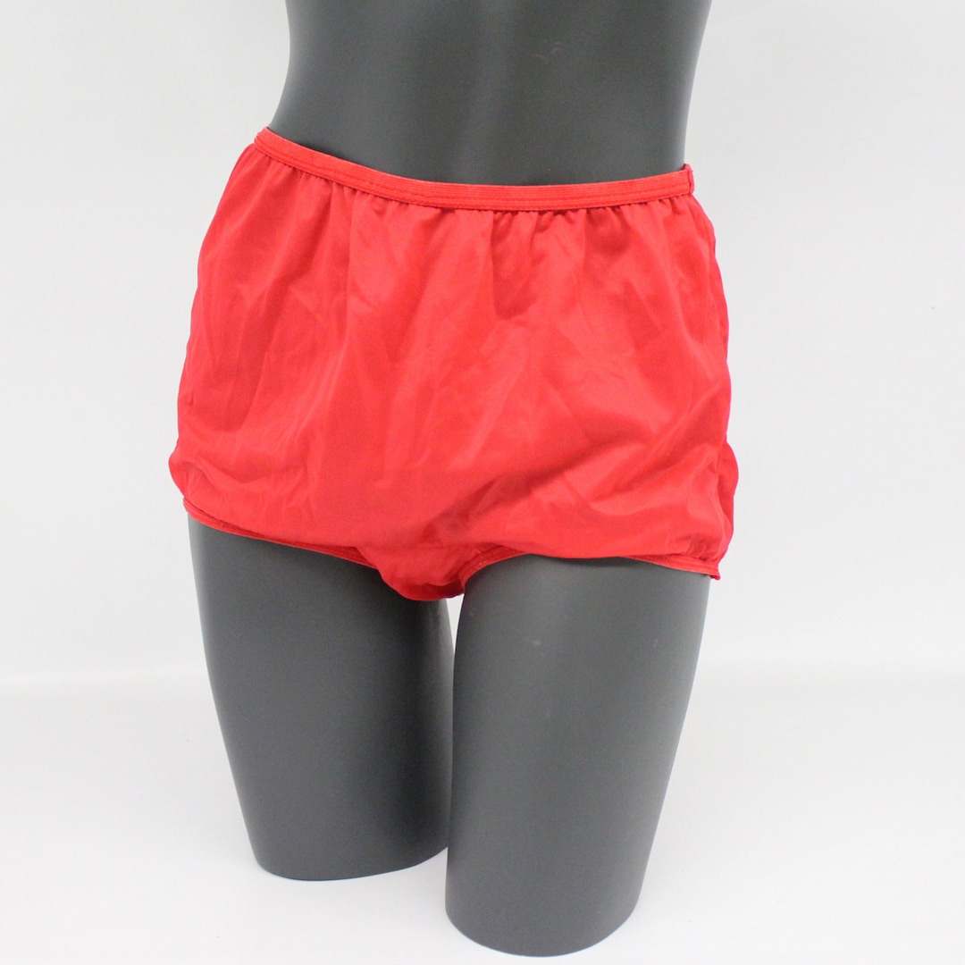 Vintage Full Red Nylon Panties / Montgomery Ward Pure Luxury / Etsy