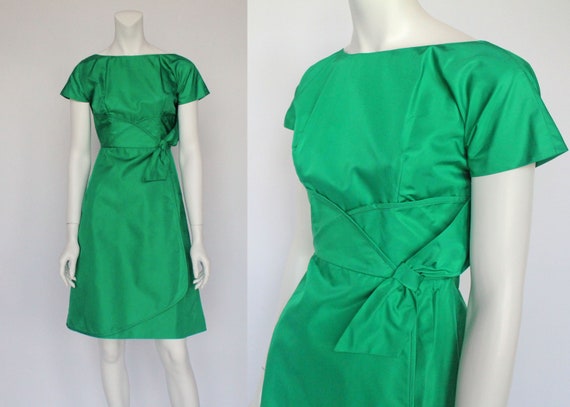 50s/60s Taffeta Cocktail Dress in 