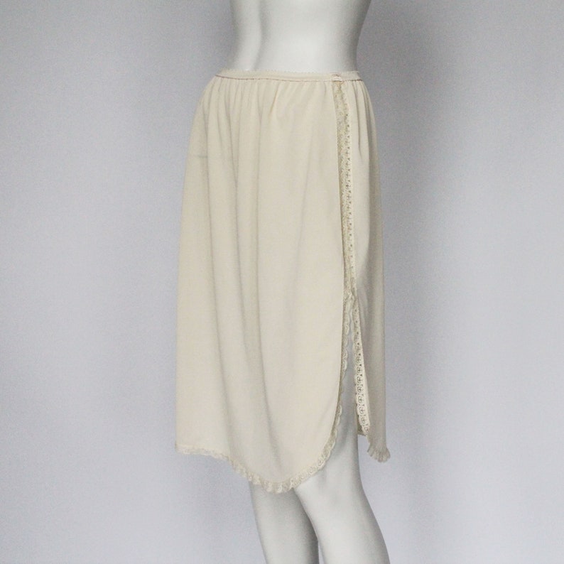 60's Beige Half Slip with Side Slits / Shadowline / Lace | Etsy