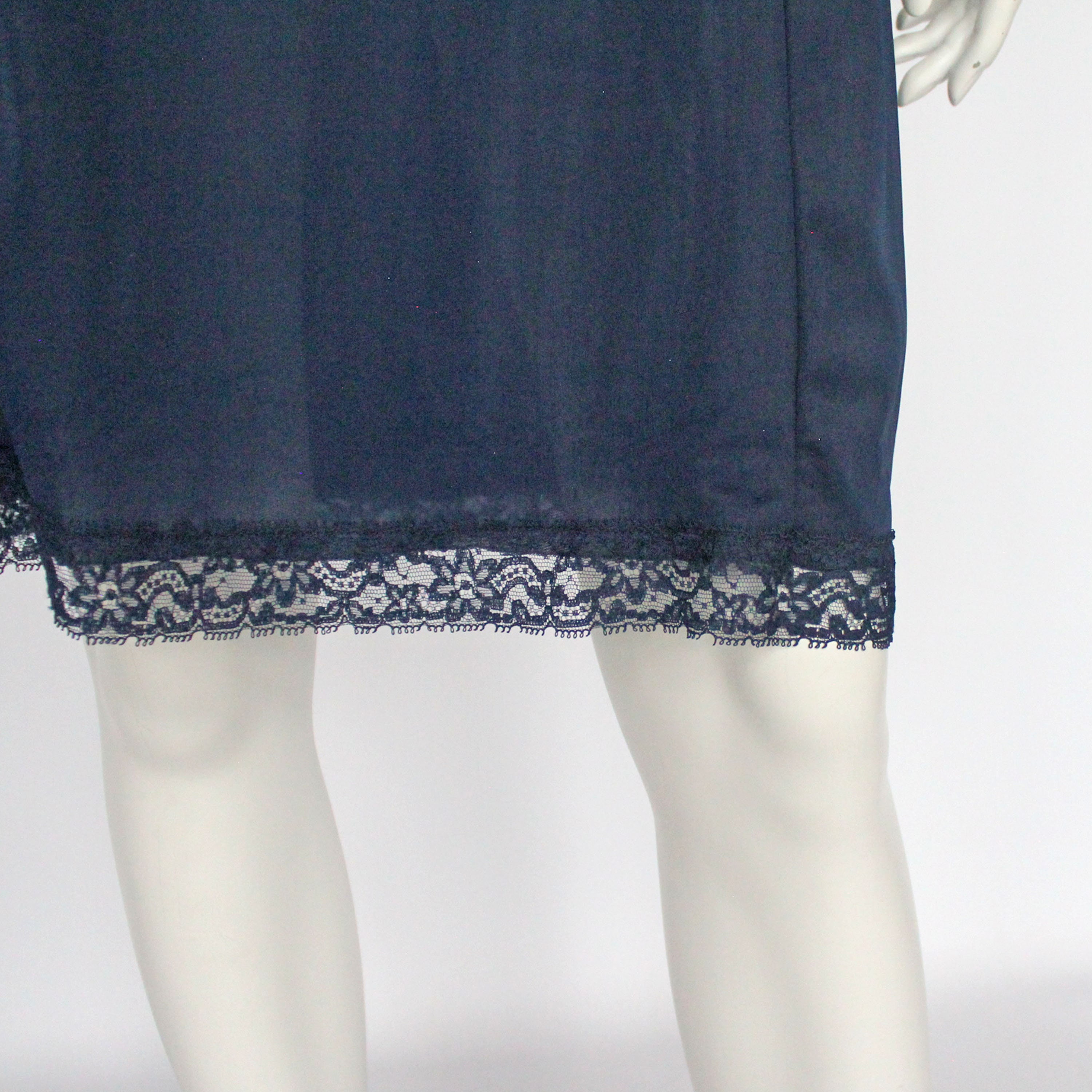 Vintage Navy Blue Full Slip / Lace Bodice and Back / Size 32 | Etsy