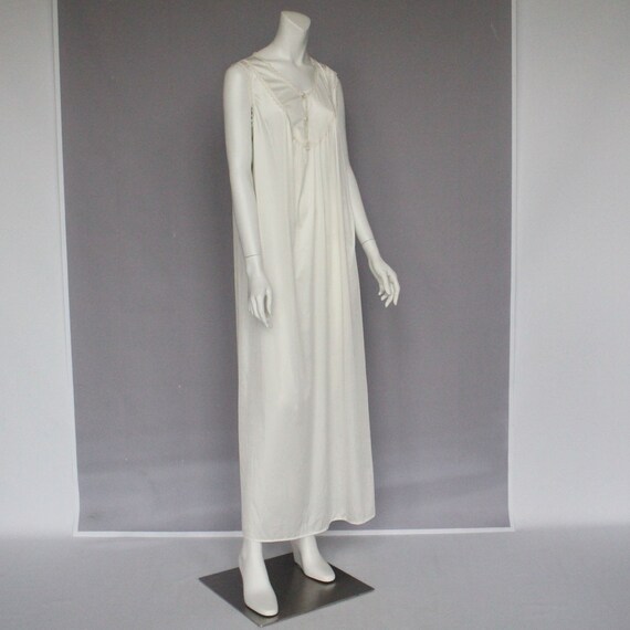 NWT Lorraine Long White Nightgown with Button Bod… - image 6