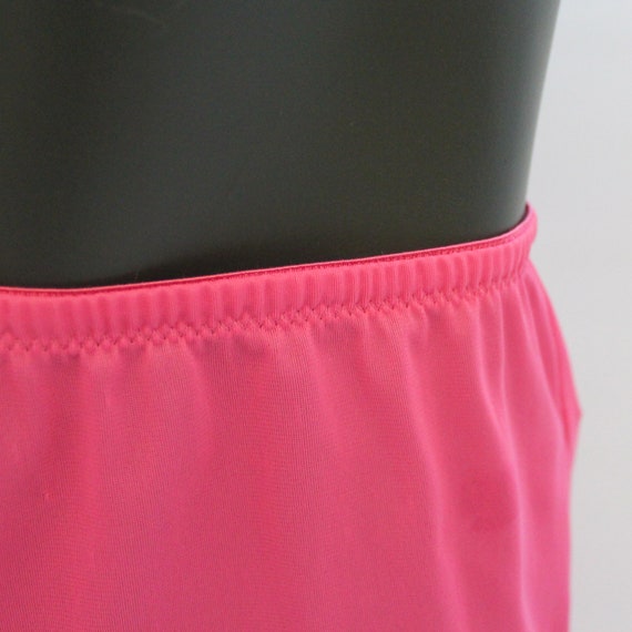 60's Hot Pink Nylon Pettipants with Sheer Pleated… - image 3