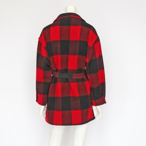 Vintage Woolrich Red and Black Buffalo Plaid Belt… - image 9