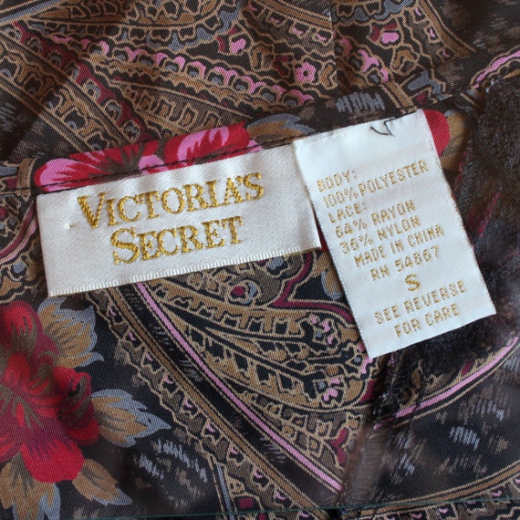 80's Victoria's Secret Boho floral Paisley Nightg… - image 9