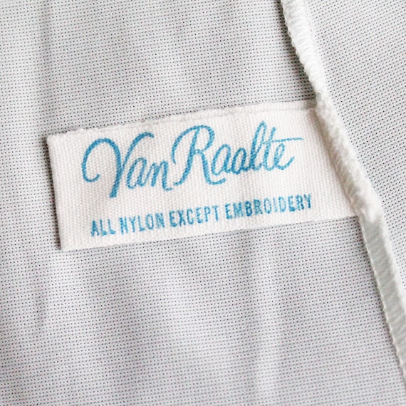 60's Van Raalte Light Blue Full Slip with Embroid… - image 10