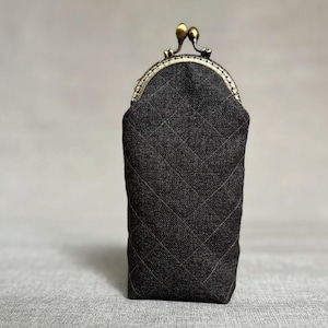 Custodia per due oculari - porta occhiali, regalo vintage per lei, borsetta, montatura con chiusura a bacio, organizer per borsetta