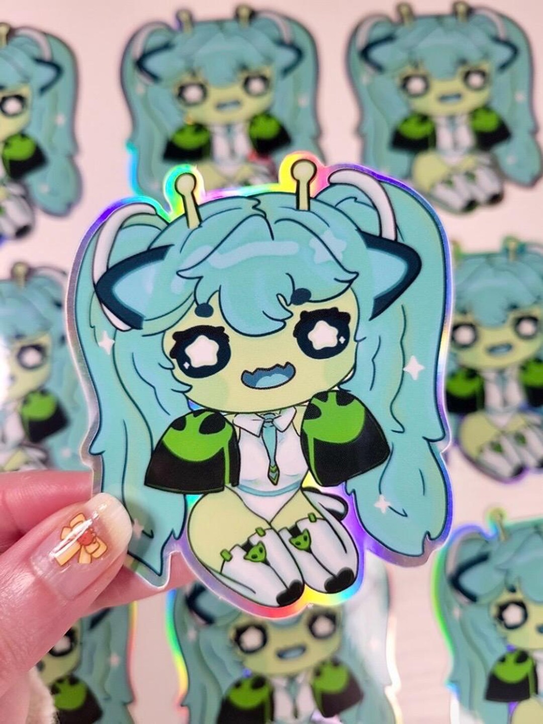 Miku Glorp Sticker | Alien Miku Sticker | Miku X Glorp Holo Sticker - Etsy