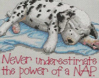 Sunset Jiffy "Power Nap" Cross Stitch Kit #16750 OPENED INTACT