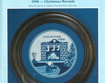 Nordic Needle "Christmas Warmth" 1988 Christmas Plate Collection Cross Stitch/Needlepoint Chart