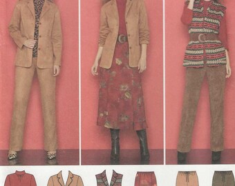 Simplicity #2287 Misses'/Women's Jacket or Vest, Pants, SKirt & Knit Top Sewing Pattern Size AA (10,12,14,16,18) UNCUT
