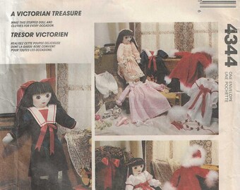 McCalls' Craft #4344 Victorian Doll Package Sewing Pattern UNCUT