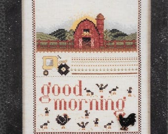 Sue Hillis Designs "Good Morning!" Cross Stitch Chart #L164 INCLUDES BUTTON