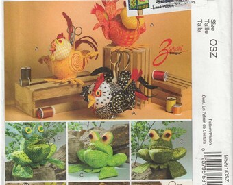McCall's Crafts #M5291 Animal Sewing Caddies Sewing Pattern UNCUT