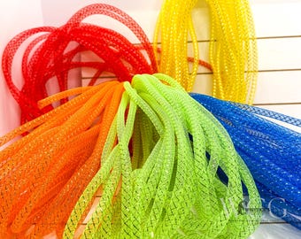 Vibrant Deco Mesh Tubing – Colorful Craft Supplies for Wreath Making, Garlands & DIY Decorations – 11 Color Options - 15 Yards per Bag
