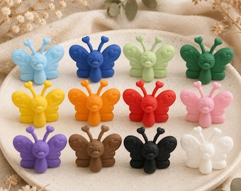 20 Piece Mini Butterfly Keychain Bulk Set | Colorful Butterfly Bag Charms | Cute Party Favors | Classroom Prizes | Wholesale Gift Set