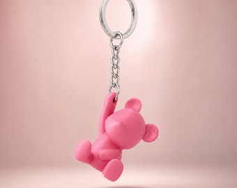 20 Piece Hanging Bear Keychain Bulk Set | Colorful Bear Keyrings | Cute Bag Charms | Party Favors | Classroom Prizes