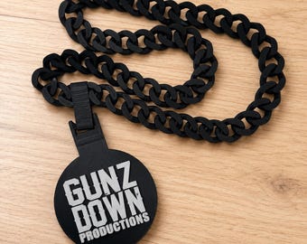 Custom 30 Inch Cuban Link Chain with Personalized Pendant, Bold Statement Chain, Custom Name Necklace, Hip Hop Style Prop Jewelry
