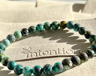 Turquoise Crystal Bracelet, Healing Crystal Energy Jewelry, Gemstone Bracelet, Delicate Bracelet, Christmas Gift for Him, Gift for her