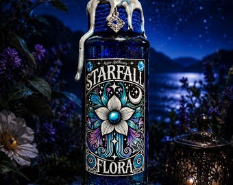 Starfall Flora Mystical Potion Bottle: Witchy Home Decor