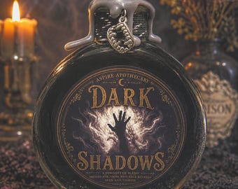 Dark Shadows Potion Bottle | Gothic Fantasy Apothecary Decor