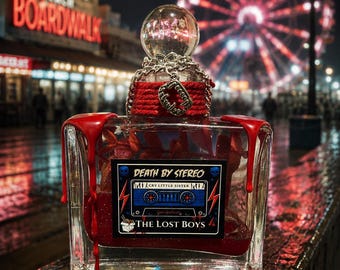 Botella de poción "Muerte por estéreo" / Objeto de colección de terror vampírico / Decoración de botica gótica / Exhibición de Halloween / Regalo de coleccionista