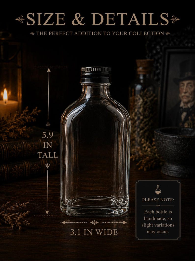 Sleepy Hollow Potion Bottle | Gothic Halloween Collectible | Horror Apothecary Decor | Dark Academia Display | Spooky Gift image 2
